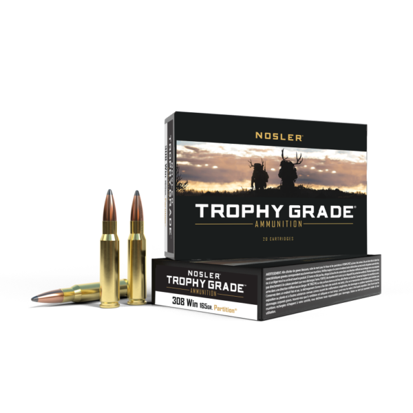 https3A2F2Fmedia.chattanoogashooting.com2Fimages2Fproduct2FNO600532FNO60053-1 Nosler Partition Trophy Grade Rifle Ammunition .308 Win 165 gr PT 2800 fps 20/ct