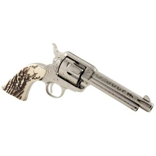 https3A2F2Fmedia.chattanoogashooting.com2Fimages2Fproduct2FTU2000622FTU200062-1 Taylor & Co 1873 Cattle Brand Engraved Handgun .357 Mag 6rd Capacity 5.5" Barrel Stag Grip