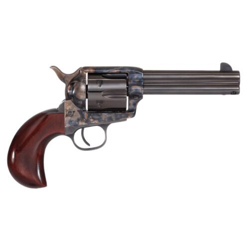 https3A2F2Fmedia.chattanoogashooting.com2Fimages2Fproduct2FTU5509182FTU5509181.jpg Taylor & Company 1873 Cattleman Handgun .357 Mag/.38 Spl 6rd Capacity 4.75" Blued Barrel Case Hardened Frame Wood Grip