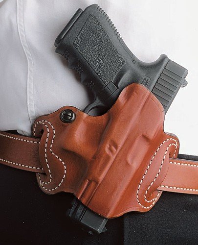 086TA21Z0 DESANTIS MINI SLIDE HOLSTER - OWB RH LEATHER 1911 TAN