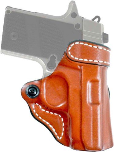 155TA8JZ0.jpg DESANTIS CRISS-CROSS HOLSTER - OWB RH LEATHER SIG P365 TAN