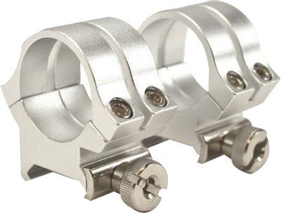 49055 WEAVER RINGS DETACHABLE QUAD- - LOCK 1" MEDIUM SILVER .169"