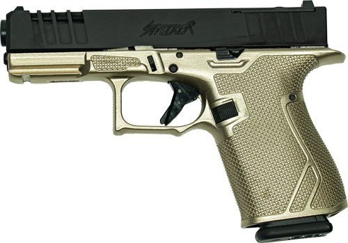 GLFA 19 STRIKER 9MM 4" 15 SHOT - BLACK SLIDE PLATINUM FRAME
