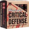 ahdy90080 HORNADY CRITICAL DEFENSE - 380 ACP 90GR FTX 25RD 10BX/CS