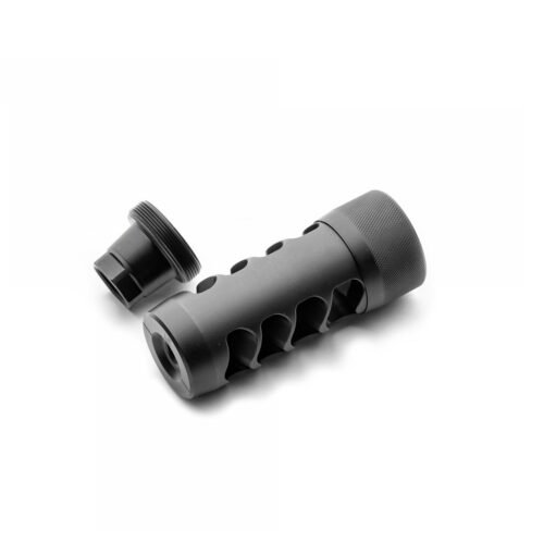 https3A2F2Fmedia.chattanoogashooting.com2Fimages2Fproduct2FAH419HFMAT658242FHellfire2520Match2520SelfTiming2520Muzzle2520Brake Area 419 Hellfire Match Self Timing Muzzle Brake 6mm 5/8-24 Black Nitride