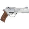 https3A2F2Fmedia.chattanoogashooting.com2Fimages2Fproduct2FCH3402232FCH340223-1 Chiappa Rhino 50DS Handgun .357 Mag 6rd Capacity 5" Barrel Nickel Plated with Walnut Grips and 3 Moon Clips