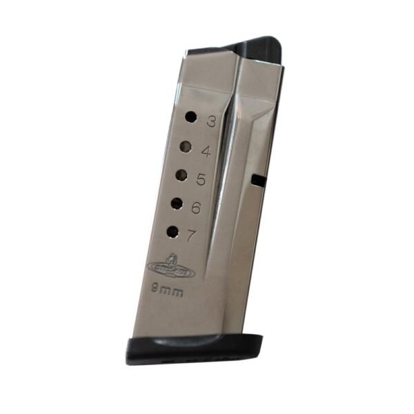 https3A2F2Fmedia.chattanoogashooting.com2Fimages2Fproduct2FKACM9SHD72FKACM9SHD7-1_1 Check-Mate S&W SHIELD Compatible Handgun Magazine Stainless Steel 9mm Luger 7/rd
