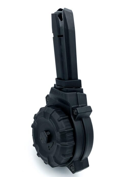 https3A2F2Fmedia.chattanoogashooting.com2Fimages2Fproduct2FZMDRMA562FZMDRMA56.jpg Promag Browning Hi-Power 9mm Handgun Magazine Black Polymer 50/rd Drum