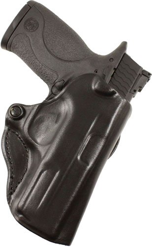 019BA3AZ0 DESANTIS MINI SCABBARD HOLSTER - RH OWB LEATHER 380 SHLD EZ BLK