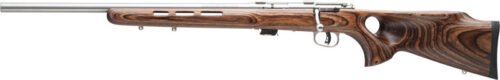G25795 SAVAGE MARK II-BTVLSS 22LR LH - 21" HB SS/BRN LAMINATE T-HOLE