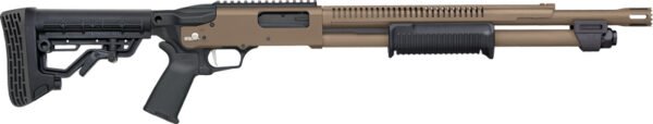 G50756 MOSSBERG 590R TACTICAL 12GA - 18.5" 6RD ADJ STK CYL FDE