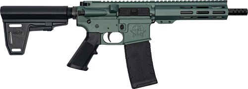 GL15223PBCHG GLFA AR15 PISTOL W/BRACE 223 - WYLDE 7.5" NIT CHARCOAL GREEN