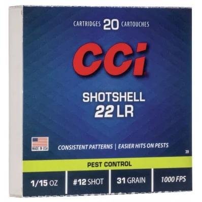 https3A2F2Fmedia.chattanoogashooting.com2Fimages2Fproduct2FCC0039C2Fcc0039_1 CCI Rimfire Shotshell Ammunition .22 LR 1/15 oz #12 31 gr 1000 fps 2000/ct (100-20/ct Boxes)