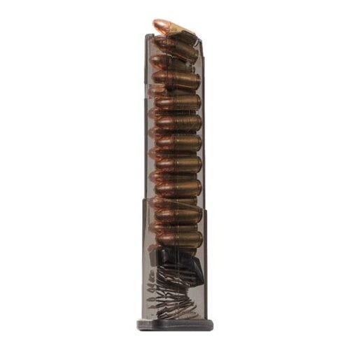 Elite Tactical Systems Carbon Smoke Handgun Magazine for Glock 43x/48 9mm Luger 19/rd
