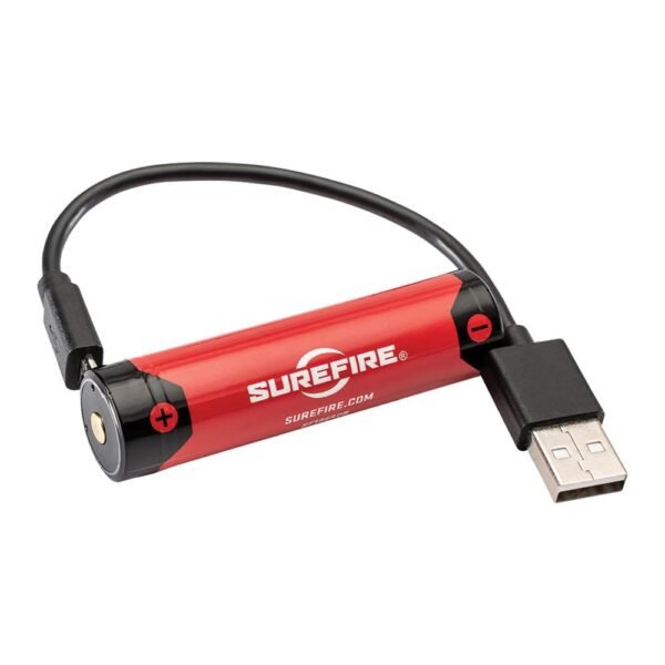 https3A2F2Fmedia.chattanoogashooting.com2Fimages2Fproduct2FFHSF18650B2FFHSF18650B-3.jpg Surefire 18650 Micro USB Lithium-Ion Rechargeable Battery