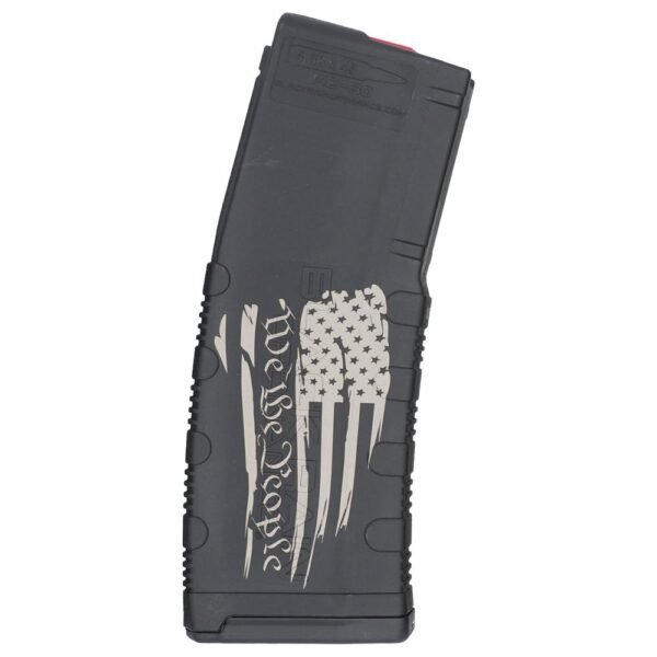 https3A2F2Fmedia.chattanoogashooting.com2Fimages2Fproduct2FIRBROMAG30TATTERDFLAGWTP2FIRBROMAG30TATTERDFLAGWTP Black Rain Ordnance We The People Tattered Flag Rifle Magazine 5.56x45 NATO 30/rd
