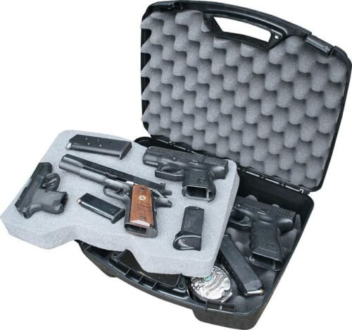 https3A2F2Fmedia.chattanoogashooting.com2Fimages2Fproduct2FMT811402FMT81140.jpg MTM Snap-Latch Four 4 Pistol Case for Up to 8" Barrel - Black