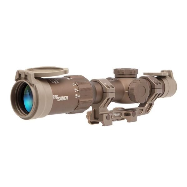 https3A2F2Fmedia.chattanoogashooting.com2Fimages2Fproduct2FXISOT61DVO2FXISOT61DVO-1_1.jpg Sig Sauer Tango6T Rifle Scope 1-6x24mm 30mm FFP DWLR-556 Illum. FDE with DVO Factory Installed Alpha4 Mount / ARD & Flip-Back Caps