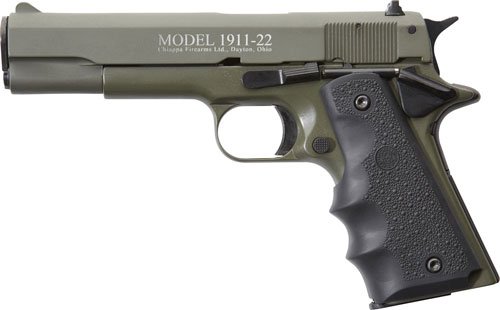 CHIAPPA 1911-22 22LR 5" FS - 10RD OD GREEN/RUBBER