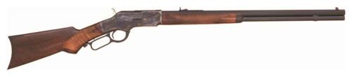 GCA275.jpg CIMARRON 1873 DELUXE 44/40 WIN - 24" OCTAGON CC/BLUED PG WALNUT