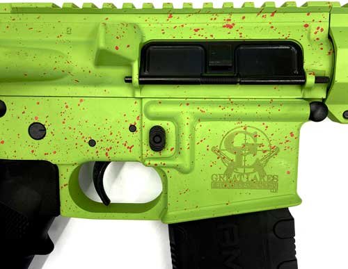GLFA AR15 SPLATTER 223 WYLDE - 16" NIT BBL ZOMBIE GREEN