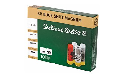 S&B 12GA 3" 00 15PEL 10/250