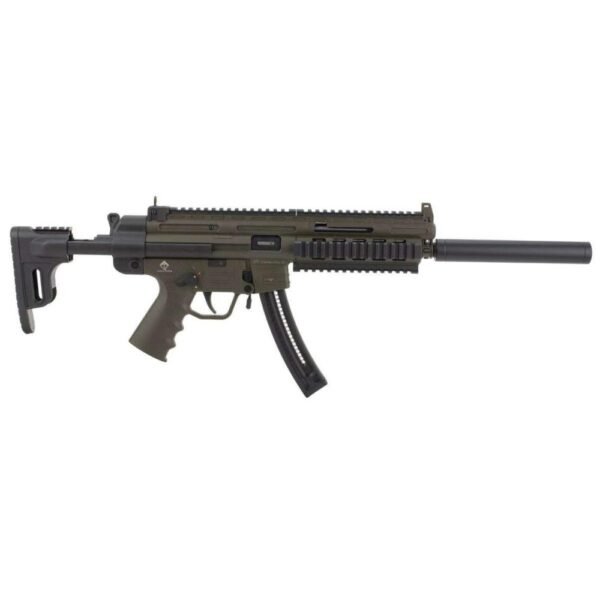 https3A2F2Fmedia.chattanoogashooting.com2Fimages2Fproduct2FAKGERGGSG1622G2FAKGERGGSG1622G-1.jpg ATI German Sports Guns GSG-16 Carbine RIA Rifle .22 LR 22rd Magazine 16.25" Barrel OD Green