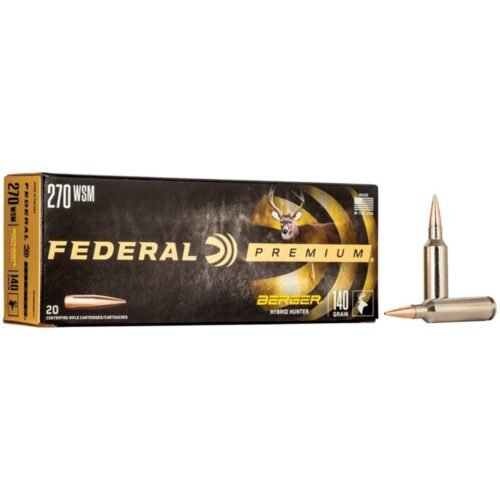 https3A2F2Fmedia.chattanoogashooting.com2Fimages2Fproduct2FFAP270WSMBCH12FFAP270WSMBCH1-1 Federal Classic Hunter Berger Hybrid Rifle Ammunition .270 WSM 140 gr BTHP 3200 fps 20/ct