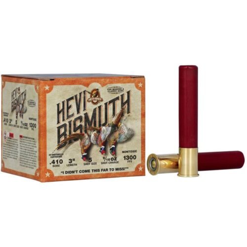 https3A2F2Fmedia.chattanoogashooting.com2Fimages2Fproduct2FHVHS197152FHVHS19715-1 HEVI-Shot Hevi-Bismuth Upland Shotshells .410 3" 9/16oz 1300 fps #5 25/ct