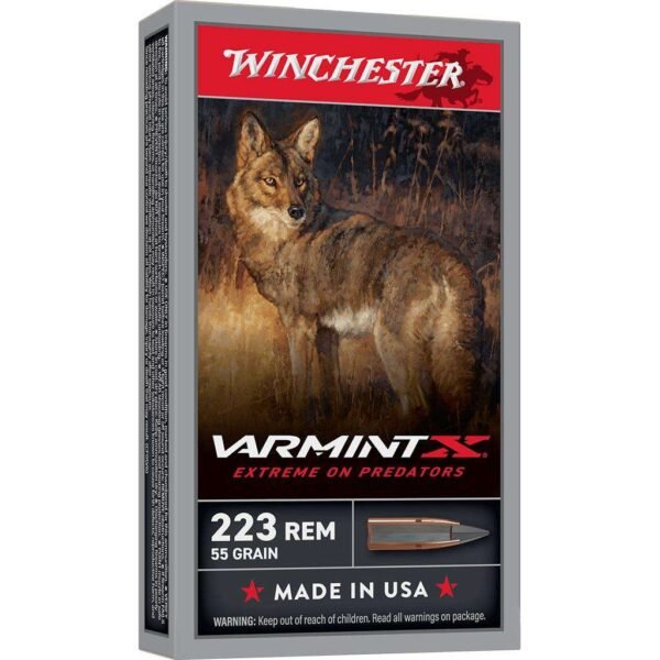 https3A2F2Fmedia.chattanoogashooting.com2Fimages2Fproduct2FWNX223PXP2FWNX223PXP.jpg Winchester Varmint X Rifle Ammunition .223 Rem 55gr PT 3240fps 20/ct
