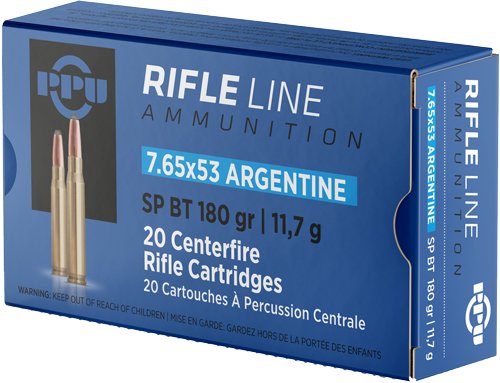 APP7AS.jpg PPU 7.65X53 ARGENTINE MAUSER - 180GR JSP 20RD 10BX/CS
