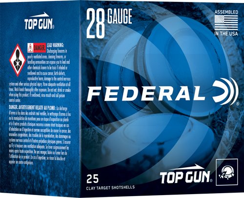 ATGS28218.jpg FEDERAL TOP GUN 28GA 2.75" 3/4 - OZ #8 1330FPS 250RD CASE LOT