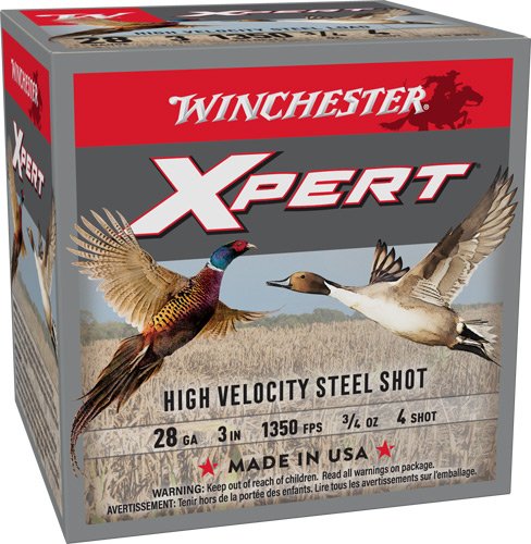 AWEXP2834.jpg WINCHESTER XPERT STEEL 28GA 3" - 3/4OZ #4 25RD 10BX/CS