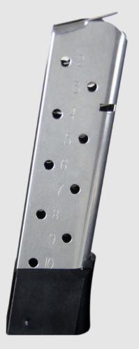 CM45191110S.jpg CHECKMATE MAGAZINE 1911 FULL - SIZE 45ACP STAINLESS 10RD