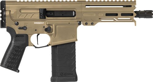 G54AA847CT_1-1.jpg CMMG PISTOL DISSENT MK4 5.7X28 - MM 6.5" 32RD COYOTE TAN