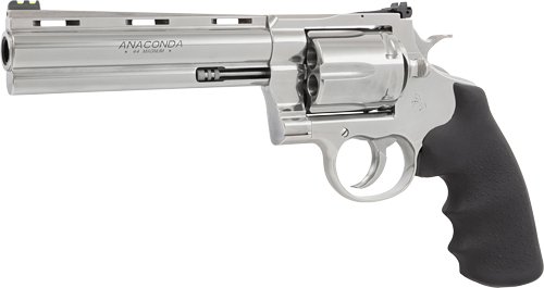 COLT ANACONDA 44MAG 6" 6RD - STAINLESS RUBBER GREEN SIGHT