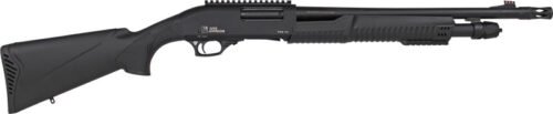 GPAS12MB_1.jpg IVER JOHNSON PUMP 12GA 3" 18" - MUZZLE BRAKE BLUED SYNTHETIC