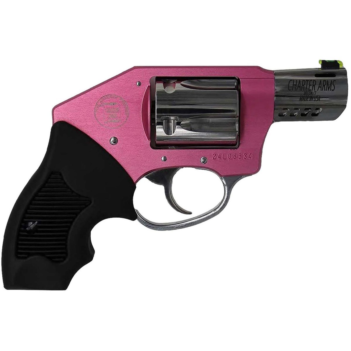 Charter Arms Off Duty Coyote Handgun .380 ACP 5rd Capacity Pink Frame with 2" Stainless Ported Barrel