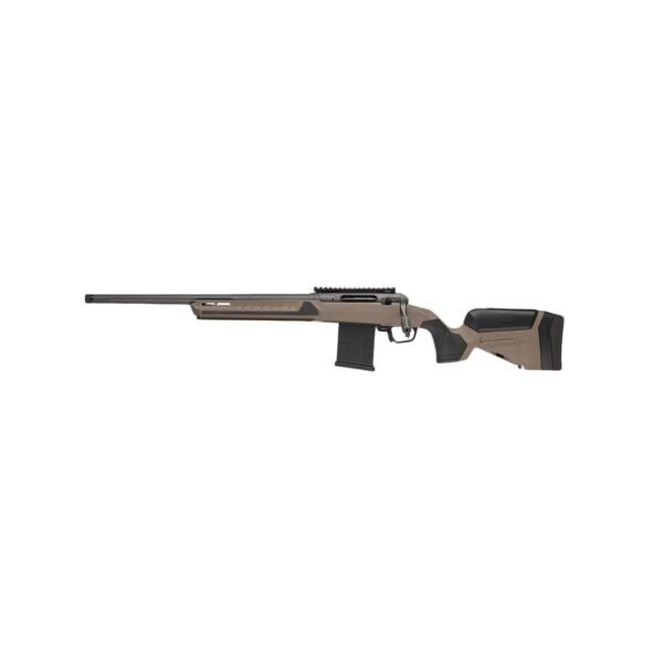 https3A2F2Fmedia.chattanoogashooting.com2Fimages2Fproduct2FBV326882F110-core-tactical-right_1.jpg Savage 110 Core Tactical Left Hand Rifle 6.5 Creedmoor 10rd Magazine 24" Platinum Cerakoted Fluted Threaded Barrel Tan Stock