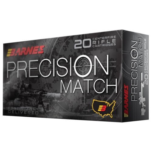 https3A2F2Fmedia.chattanoogashooting.com2Fimages2Fproduct2FBX308142FBarnes_Precision2520Match.jpg Barnes Precision Match Rifle Ammunition 6mm Creedmoor 112 gr OTM BT 2700 fps 20/ct