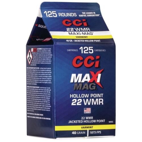 https3A2F2Fmedia.chattanoogashooting.com2Fimages2Fproduct2FCC920CC2FCC920CC_1.jpg CCI Maxi Mag Rimfire Ammunition .22 WMR 40 gr. JHP 1875 fps 125/ct