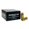 https3A2F2Fmedia.chattanoogashooting.com2Fimages2Fproduct2FDT45A230CE2FDT45A230CE.jpg Double Tap Controlled Expansion Handgun Ammunition 45 Auto 230gr JHP 1000 fps 20/ct