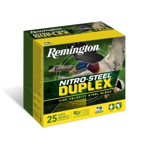 https3A2F2Fmedia.chattanoogashooting.com2Fimages2Fproduct2FRTR203272FRTR203271-1.jpg Remington Nitro-Steel Duplex Shotshells 20ga 3" 1oz 1425 fps #2 25/ct
