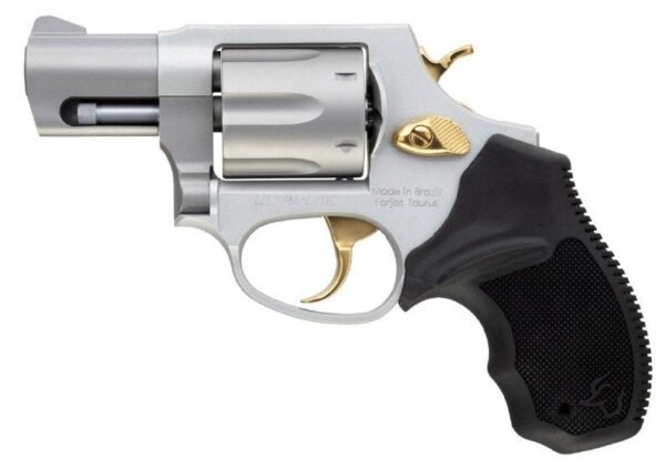 https3A2F2Fmedia.chattanoogashooting.com2Fimages2Fproduct2FTX2856029ULG2FTX285609ULG.jpg Taurus 856 Ultra Lite .38 Spl(+P) 6rds 2" Barrel Stainless w/Gold Accents