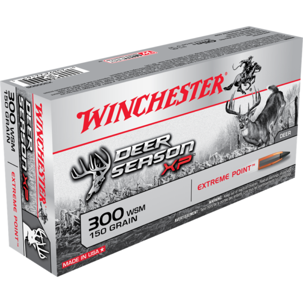 https3A2F2Fmedia.chattanoogashooting.com2Fimages2Fproduct2FWNX300SDS2FWNX300SDS-1.png Winchester Deer Season XP Rifle Ammunition 300 WSM 150 gr. PT 3260 fps 20/ct