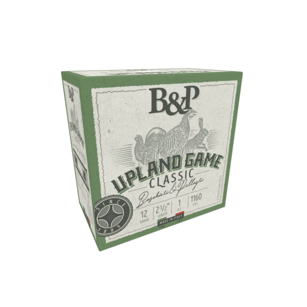 https3A2F2Fmedia.chattanoogashooting.com2Fimages2Fproduct2FXDCA7C02UGA0932F1111111_2-1.png B&P Upland Game Classic Shotshells 12ga 2-1/2'' 1oz #8 1160 fps 25/ct