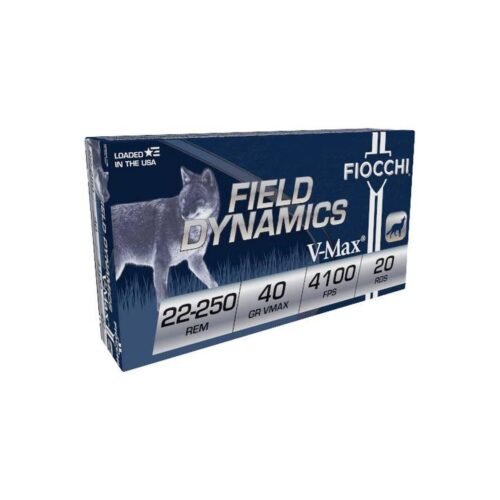 https3A2F2Fmedia.chattanoogashooting.com2Fimages2Fproduct2FXN22250HVB2FXN22250HVB-1.jpg Focchi Field Dynamics V-Max Rifle Ammunition 22-250 Rem 40gr PT 4100 fps 20/ct