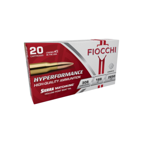 https3A2F2Fmedia.chattanoogashooting.com2Fimages2Fproduct2FXN308MKB2FXN308MKB-1.png Fiocchi Hyperformance MatchKing Rifle Ammunition 308 Win 168gr OTM 2650 fps 20/ct