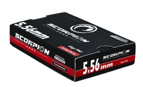 A556055FMJT20.jpg SCORPION 5.56X45 55GR - FMJ 20RD 25BX/CS