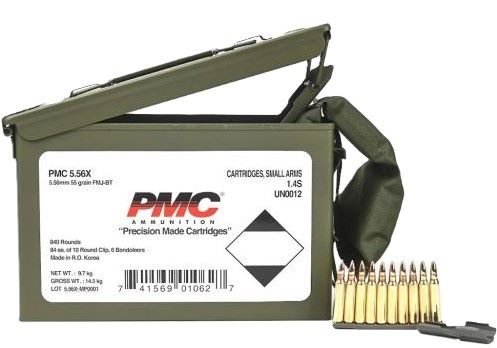 A556XMB.jpg PMC 5.56X45 55GR FMJ-BT 840RD - M2A1 CAN W/BANDOLEER
